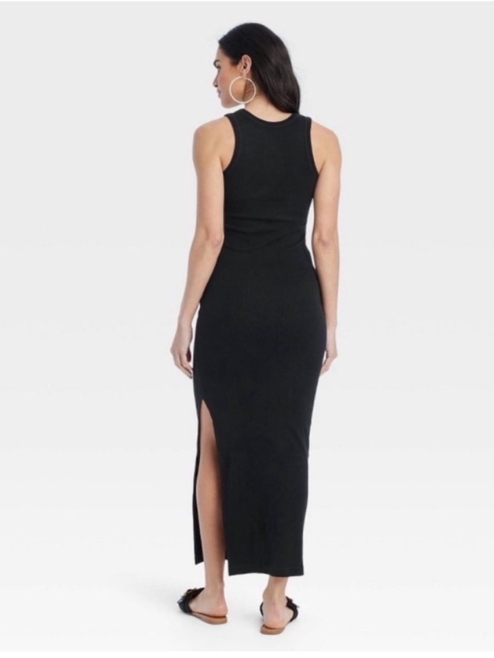 Universal Thread Black Ribbed Tank Maxi Dress - Picture 3 of 15